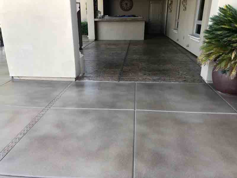 Concrete Staining, Overlay & Sealing Company Folsom CA Stained